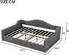 Merax Daybett Polsterbett 140x200cm, Doppelbett Hydraulisches Stauraumbett mit LED-Beleuchtung, grau Bild 4