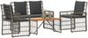 vidaXL Gartenmöbel Set 4 pcs Schwarz und Dunkelgrau 42025135 Bild 3