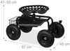 relaxdays Rollsitz Fahrbarer Gartensitz mit Stauraum, schwarz Bild 4