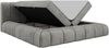 Boxspringbett NUBEA mit 2x Bettkasten & Multipocket-Kern, inkl. Topper T25, Doppelbett mit Stauraum, 140 x 200 cm, massives Ehebett - H4 - Hellgrau Velvet Bild 4
