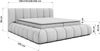 Boxspringbett NUBEA mit 2x Bettkasten & Multipocket-Kern, inkl. Topper T25, Doppelbett mit Stauraum, 140 x 200 cm, massives Ehebett - H4 - Hellgrau Velvet Bild 5