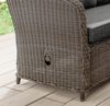 Destiny MERANO II Sofaset, vintage grau, inkl. Polster anthrazit (2er Sofa, 2 Sessel, 1 Tisch), mit aufgelegter Glasplatte Bild 2
