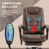 Vinsetto Schreibtischstuhl mit Massagefunktion, Ergonomisch, mit Liegefunktion, Heizfunktion (Bürostuhl, 1 St), für Wohnzimmer, Büro, Braun Bild 4
