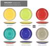 6er Set Essteller flach Malaga bunt Speiseteller großer Teller Geschirr Bild 2