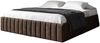 MEBLINI Polsterbett 180x200 mit Lattenrost ohne Matratze – BOURNE – Braun Samt – Doppelbett mit Bettkasten - Stauraumbett - Bett mit Stauraum Bild 2