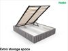 MEBLINI Polsterbett 180x200 mit Lattenrost ohne Matratze – BOURNE – Braun Samt – Doppelbett mit Bettkasten - Stauraumbett - Bett mit Stauraum Bild 5