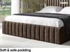 MEBLINI Polsterbett 180x200 mit Lattenrost ohne Matratze – BOURNE – Braun Samt – Doppelbett mit Bettkasten - Stauraumbett - Bett mit Stauraum Bild 4