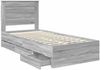 vidaXL Bettrahmen Graues Sonoma 75 x 190 cm Ingenieurs Holz 3410218 Bild 5