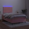 vidaXL Boxspringbett mit Matratze & LED Rosa 120x190 cm Samt 3270322 Bild 4