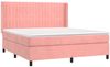 vidaXL Boxspringbett mit Matratze Rosa 160x200 cm Samt 3132812 Bild 3