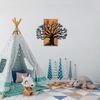 dekoratives Wandaccessoire aus Holz, 'Monumental Tree', 67 x 3 x 58, Nussbaum, Schwarz Bild 2