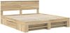 vidaXL Bettrahmen mit Kopfteil Sonoma-Eiche 200 x 200 cm Holzwerkstoff 3408727 Bild 4