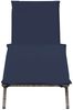 Sonnenliege, Gartenliege mit Kissen Grau Poly Rattan Bild 4