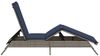 Sonnenliege, Gartenliege mit Kissen Grau Poly Rattan Bild 5
