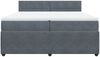 vidaXL Boxspringbett mit Matratze Dunkelgrau 200x200 cm Samt 3287831 Bild 4