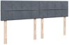 vidaXL Boxspringbett mit Matratze Dunkelgrau 200x200 cm Samt 3287831 Bild 5