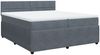 vidaXL Boxspringbett mit Matratze Dunkelgrau 200x200 cm Samt 3287831 Bild 2
