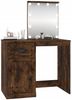 vidaXL Schminktisch mit LEDs Räuchereiche 90x50x132,5 cm Holzwerkstoff 816773 Bild 4