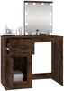 vidaXL Schminktisch mit LEDs Räuchereiche 90x50x132,5 cm Holzwerkstoff 816773 Bild 5