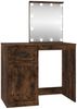 vidaXL Schminktisch mit LEDs Räuchereiche 90x50x132,5 cm Holzwerkstoff 816773 Bild 2