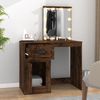 vidaXL Schminktisch mit LEDs Räuchereiche 90x50x132,5 cm Holzwerkstoff 816773 Bild 3