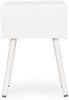 Nachttisch Charley aus Paulowniaholz, 1 Schublade, Weiß/Braun, 40 x 30 x 57 cm Bild 2