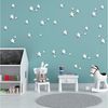 FOUORTUNATE-BEE Wandtattoo 40er Set Silberne Stern Spiegelaufkleber für Wand & Schlafzimmer, Spiegel Sterne Wanddeko für Kinderzimmer, Babyzimmer & Wohnzimmer Bild 4