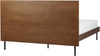 Bett mit Lattenrost LIBERMONT 140 x 200 cm Holz Dunkler Holzfarbton Bild 5