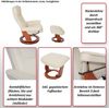 MCA Relaxsessel Hamilton, Fernsehsessel Hocker, Echtleder 130kg belastbar ~ braun, naturbraun Bild 2