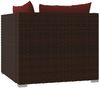 vidaXL 2-Sitzer-Sofa mit Kissen Braun Poly Rattan 317542 Bild 3