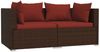 vidaXL 2-Sitzer-Sofa mit Kissen Braun Poly Rattan 317542 Bild 2