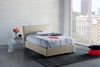 Dmora Anyta Doppelbett, Stauraumbett mit Stoffbezug, 100 % Made in Italy, Öffnung vorne, geeignet für Matratze 120x190 cm, Beige Bild 2