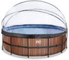 Exit Aufstellpool Framepool mit Dach | Braun | 450x122 cm Bild 5