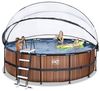 Exit Aufstellpool Framepool mit Dach | Braun | 450x122 cm Bild 2