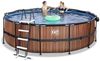 Exit Aufstellpool Framepool mit Dach | Braun | 450x122 cm Bild 3