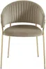 Vente-unique - MADOLIA Stuhl StoffSamt Beige - B 55 cm x H 81 cm x L 55 cm Bild 2