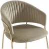 Vente-unique - MADOLIA Stuhl StoffSamt Beige - B 55 cm x H 81 cm x L 55 cm Bild 5