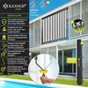 KESSER® Senkrechtmarkise Außenrollo Handkurbelmechanismus Balkonrollo Sonnen & Sichtschutz Beschattung Sonnenschutz Außen Rollo mit Kurbel Markisenkasten Balkon & Terrasse Inkl. Montageset & Abdeckung Grau / Weiß, 180 x 250cm Bild 2