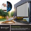 KESSER® Senkrechtmarkise Außenrollo Handkurbelmechanismus Balkonrollo Sonnen & Sichtschutz Beschattung Sonnenschutz Außen Rollo mit Kurbel Markisenkasten Balkon & Terrasse Inkl. Montageset & Abdeckung Grau / Weiß, 180 x 250cm Bild 4