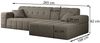 Ecksofa Designersofa NANCY in Stoff Perfekt Harmony Caramel Ottomane Links Bild 2