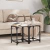 vidaXL Couchtische mit Glasplatte 2 Stk. Transparent 30x30x40 cm Stahl 845951 Bild 3