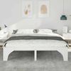 vidaXL Bettrahmen Weiß 200 x 200 cm Massives Kiefernholz 872975 Bild 3