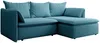 Vente-unique - TEODORA Sofa Stoff Blau - B 166 cm x H 91 cm x L 230 cm Bild 2