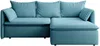 Vente-unique - TEODORA Sofa Stoff Blau - B 166 cm x H 91 cm x L 230 cm Bild 3