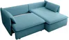 Vente-unique - TEODORA Sofa Stoff Blau - B 166 cm x H 91 cm x L 230 cm Bild 4