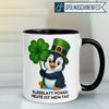 Momentals Tasse Pinguin – „Kleeblatt Power - Heute ist mein Tag“ – lustiges Geschenk, Gratis Versand · Links-&Rechtshänder · Spülmaschinenfest Bild 2