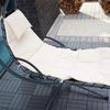 HOME DELUXE 'SAN REMO' Schwebeliege mit Sonnendach und Polsterauflage, Metall / Polyester, anthrazit / beige, 113 x 175 x 205 cm Bild 3