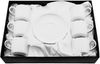 Almina 12 Teiliges Kaffeetassen-Set aus Porzellan Weiß rund Kaffeeservice 200 ml Bild 3