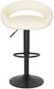 Barhocker KALSII höhenverstellbar 2er Set Creme Samt | Barstühle drehbar Küchenhocker Thekenhocker für Küche Hausbar Bild 5