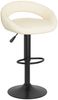 Barhocker KALSII höhenverstellbar 2er Set Creme Samt | Barstühle drehbar Küchenhocker Thekenhocker für Küche Hausbar Bild 4
